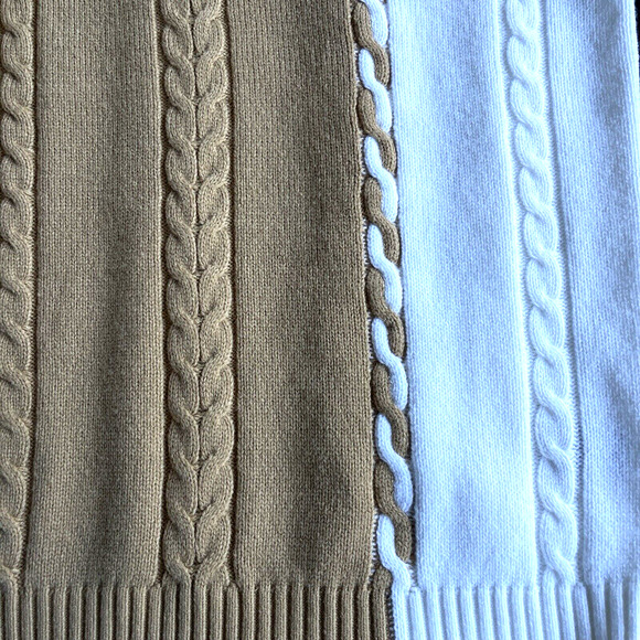 Novamen Cody Sweater Mens Extra Large XL Brown White Cable Knit Pullover - Picture 3 of 11